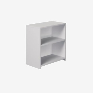 5 Star Modara Bookcase with 1 Shelf 750x400x800mm White KF822073 KF822073