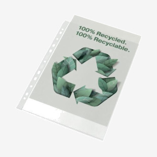 Rexel 100% Recycled A4 Punched Pocket (Pack of 100) 2115702 RX61705
