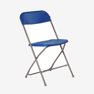 Flat Back Titan Straight Back Folding Chair 445x460x870mm Blue KF90529 KF90529
