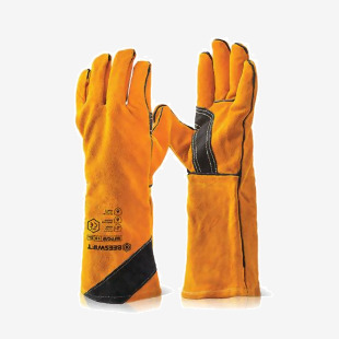 Beeswift Premium Welders Gauntlet 16 Inch One Size Gold (Pack of 10) BFPGWN BSW34850