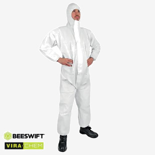 Beeswift CN4013E Disposable Coverall Anti-Static Type 56 White L COCN4013EWL BSW35916