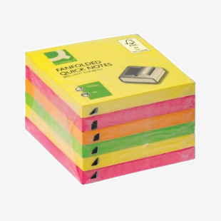 Q-Connect Fanfold Notes Assorted (Pack of 6) 48201030 KF11402