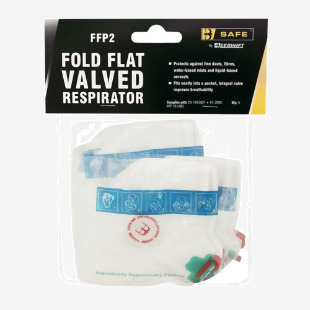 Beeswift B-Safe FFP2V Fold Flat Valved Mask White (Pack of 5) BS035 BSW27064