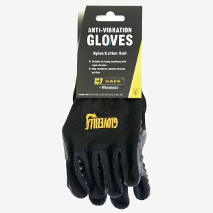 Beeswift Glovezilla Anti-Vibration Gloves 1Pr Black Large BS054L BSW30388