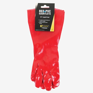 Beeswift PVC Gauntlets 1Pr Red 16 Inch BS056 BSW27089