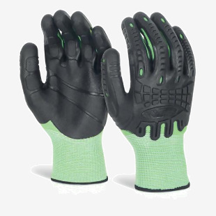 Beeswift Cut Resistant Fully Coated Impact Gloves 1Pr Green XL GZ62GXL BSW33967