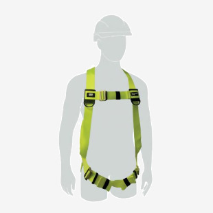 Miller Honeywell H100 1 Point Safety Harness Yellow One Size HW1036293 HNW06503