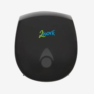 2Work Recycled Mini Jumbo Toilet Roll Dispenser Black 2W11361 2W11361