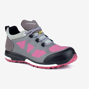 Beeswift Leia Ladies Anti-Static Non-Metallic Lace up Shoe 1Pr GreyPink 7 LAV121507 BSW98511