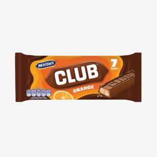 McVities Club Orange Biscuit Bars (Pack of 7) 37434 UN21042