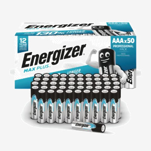 Energizer Max Plus AAA Alkaline Batteries (Pack of 50) E303865600 ER44494