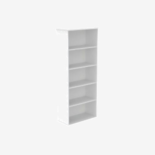 VOW Astin Bookcase 4 Shelves 800x400x1980mm Arctic White KF823827 KF823827