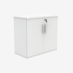 Astin 2 Door Cupboard Lockable 800x400x730mm Arctic White KF823988 KF823988