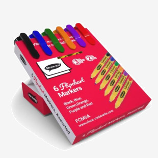Show-me Flipchart Markers Bullet-Tip Assorted (Pack of 6) FCM6A EG63432