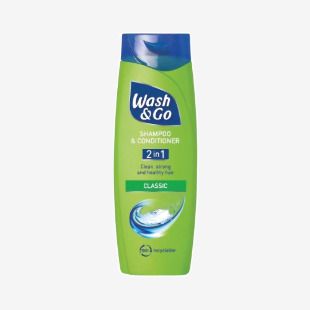 Wash and Go Wash Go 2In1 Shampoo + Conditioner Classic 400ml (Pack of 6) C000125 PX23612