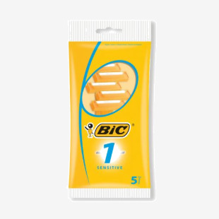 Bic 1 Disposable Razor Sensitive (Pack of 5) 952888 BC70501