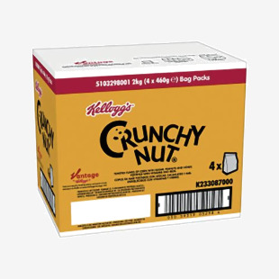 Kelloggs Crunchy Nut 460g Bag (Pack of 4) 5103298000 KEL03298