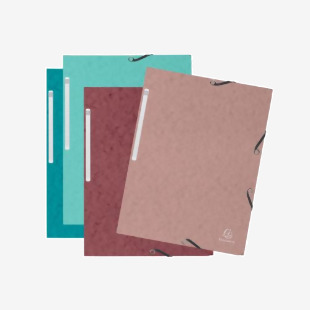 Exacompta Skandi Elasticated 3 Flap File A4 Assorted (Pack of 4) 55270E GH55270
