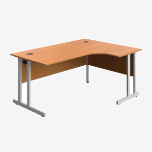VOW 5 Star Modara TU RH Radial Desk 1600x1200x730mm BeechWhite KF800303 KF800303