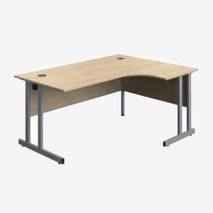 VOW 5 Star Modara TU RH Radial Desk 1600x1200x730mm OakSilver KF800257 KF800257