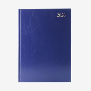 Q-Connect 5 Star Desk Diary 2 Day Per Page A5 Blue 2026 KFA52BU26 KFA52BU26
