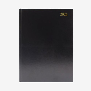 Q-Connect 5 Star Desk Diary Week To View A5 Black 2026 KFA53BK26 KFA53BK26