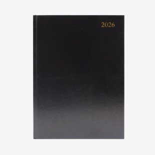 Q-Connect 5 Star Desk Diary Week To View A4 Black 2026 KFA43BK26 KFA43BK26
