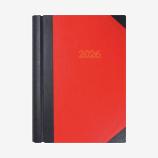 Collins A4 Desk Diary 2 Pages Per Day BlackRed 2026 4226 CD4226