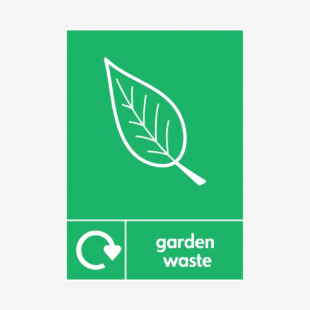 A5 Sign Self Adhesive Garden Waste (Pack of 5) Y7321011 SR21573