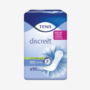 TENA Discreet Extra Incontinence Pads (Pack of 10) 33943 RWS06146
