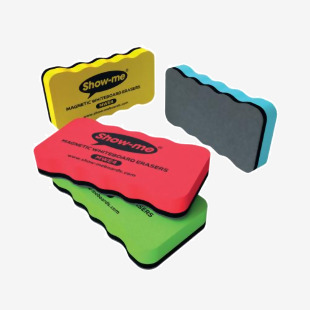 Show-me Magnetic Whiteboard Eraser Assorted (4 Pack) MWE4 EG60379