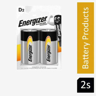 Energizer D Alkaline Power Battery Pack 2s NWT4512