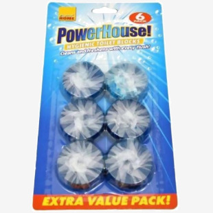Powerhouse Blue Toilet Freshener (Pack of 6) NWT1428-B