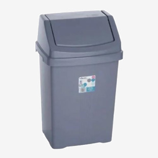 Wham Casa 25 Litre Swing Bin SilverGrey NWT5743