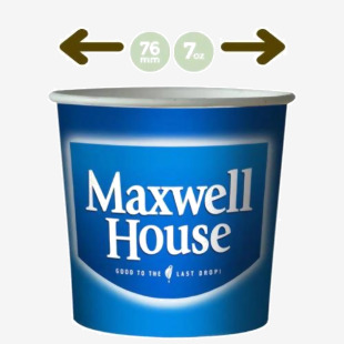 Kenco In-Cup Maxwell House White 25s, 76mm - PACK (15) NWT1263P