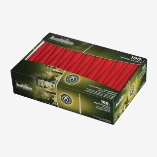 Bolsius Professional Tapered Candles 10” Red 100s NWT7952