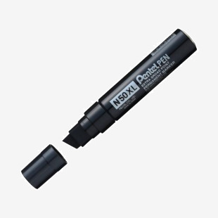 Pentel N50XL Marker Chisel Tip Black (Pack of 6) N50XL-A PEM180BK