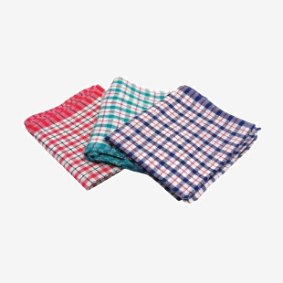 MyCafe Tea Towels 480x710mm Assorted Check Design Pack of 10 CPD02228 CPD02228