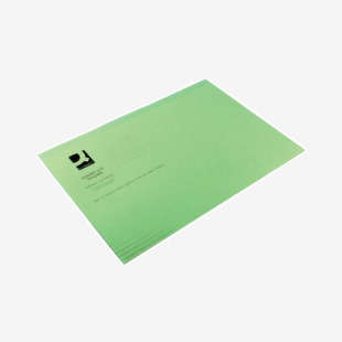 Q-Connect Square Cut Folder Lightweight 180gsm Foolscap Green (Pack of 100) KF26031 KF26031