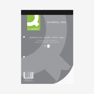 Q-Connect Quadrille Ruled Head Bound Refill Pad 160 Pages A4 (10 Pack) KF02233 KF02233