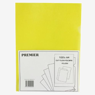 Yellow Cut Flush Folders (Pack of 100) WX01487 WX01487