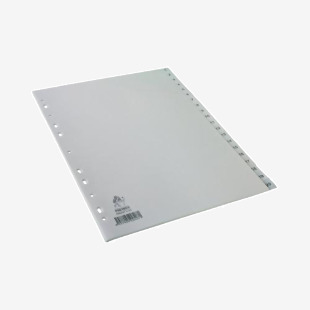 A4 White 1-20 Polypropylene Index WX01356 WX01356
