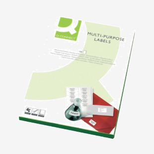 Q-Connect Multipurpose Labels 199.6x143.5mm 2 Per Sheet White (200 Pack) KF26056 KF26056