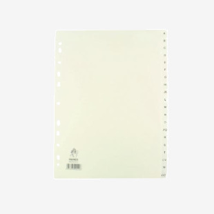 A4 White A-Z Polypropylene Index WX01351 WX01351