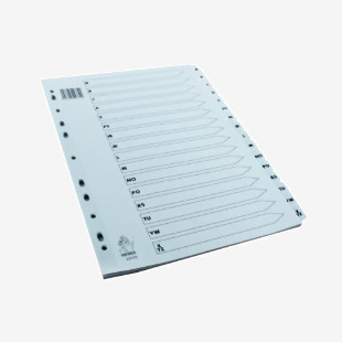 A4 White A-Z Mylar Index Multi-punched Mylar Reinforced TabsHoles WX01532 WX01532