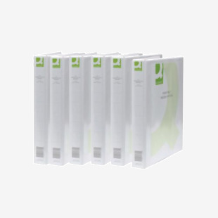 Q-Connect Presentation 25mm 2D Ring Binder A4 White (Pack of 6) KF72645 KF72645