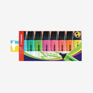 Stabilo Boss Original Highlighter Pens Wallet Assorted (Pack of 8) 708 SS708