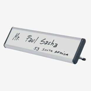 Bi-Office Drywipe Desk Nameplate 60x220x20mm White NPL01011 BQ10011