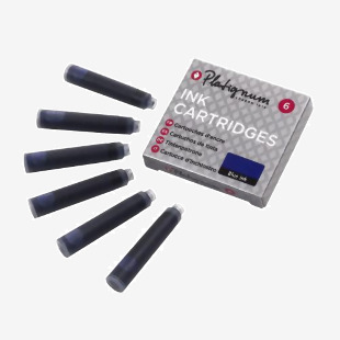 Platignum Fountain Pen Ink Cartridges Blue x6 (1 Pack ) 50519 50519