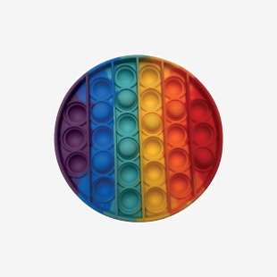 Unbranded Pop Fidget Pad Round Multicoloured 126mm Diameter POPRM PLN10457